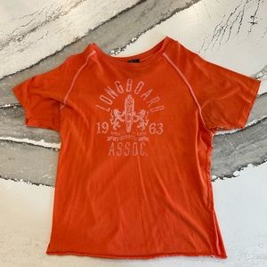 Early 00’s Vintage Orange Abercrombie & Fitch Longboard Muscle Tee - XL